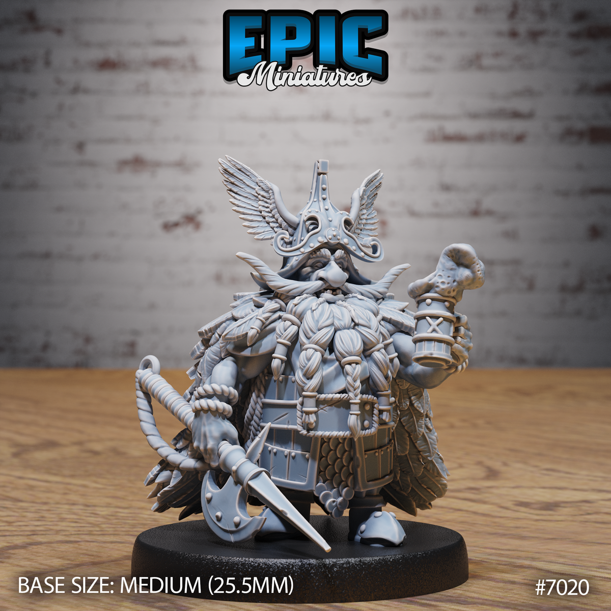 Dwarf Chief DND TTRPG Resin Miniature 25mm Base