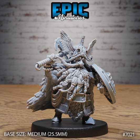 Dwarf Chief DND TTRPG Resin Miniature 25mm Base