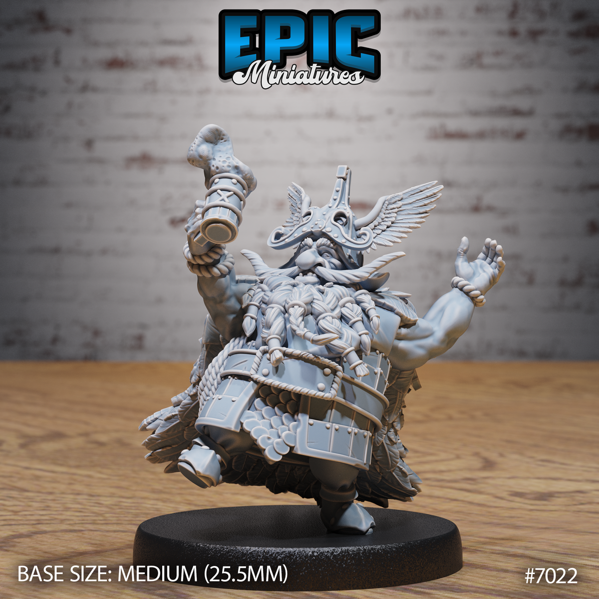 Dwarf Chief DND TTRPG Resin Miniature 25mm Base