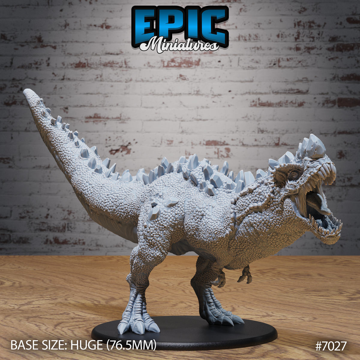 Crystal Rex DND TTRPG Resin Model 76mm Base