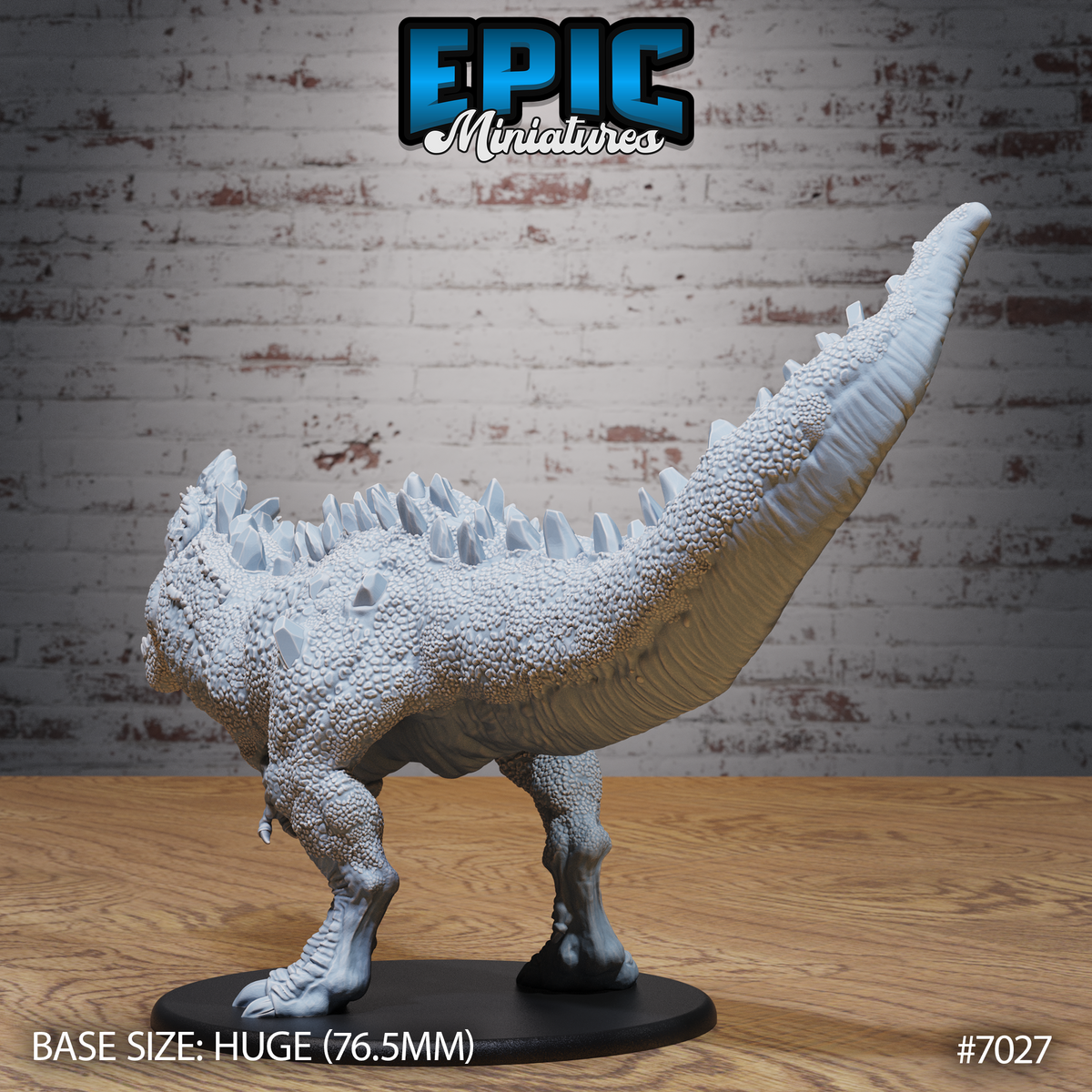 Crystal Rex DND TTRPG Resin Model 76mm Base