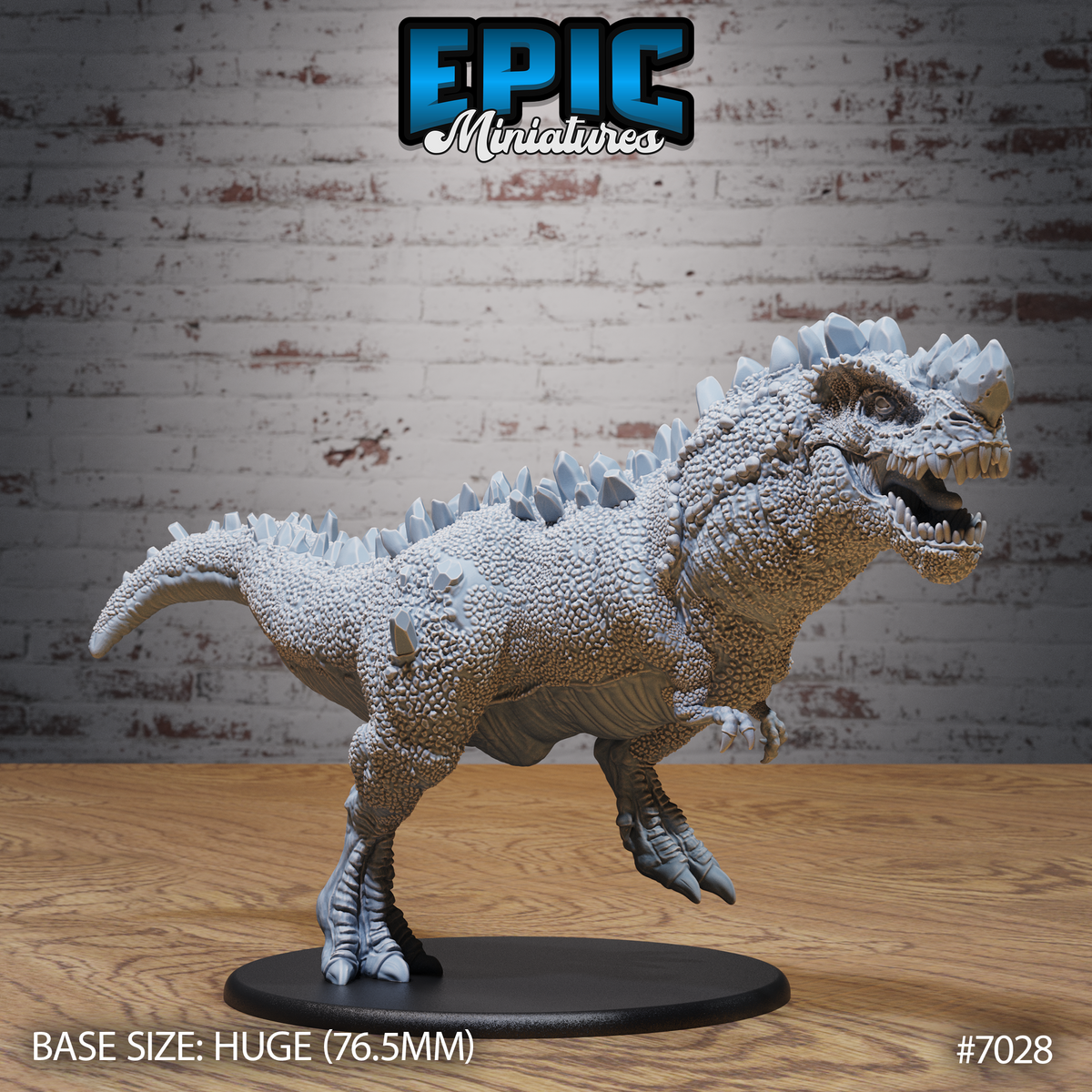 Crystal Rex DND TTRPG Resin Model 76mm Base
