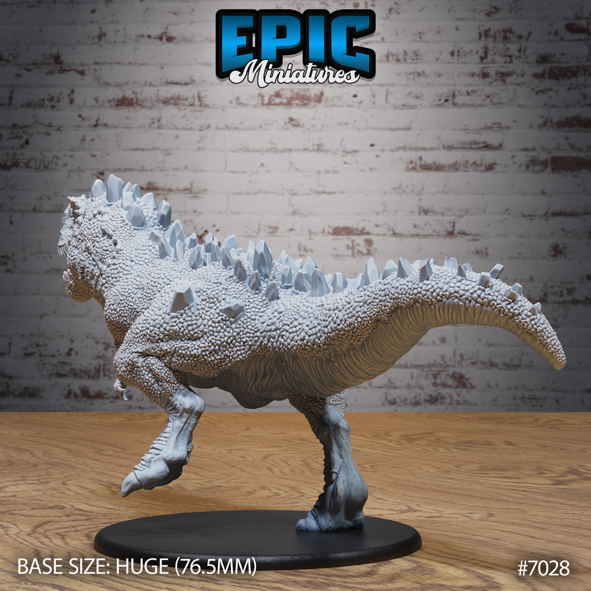 Crystal Rex DND TTRPG Resin Model 76mm Base