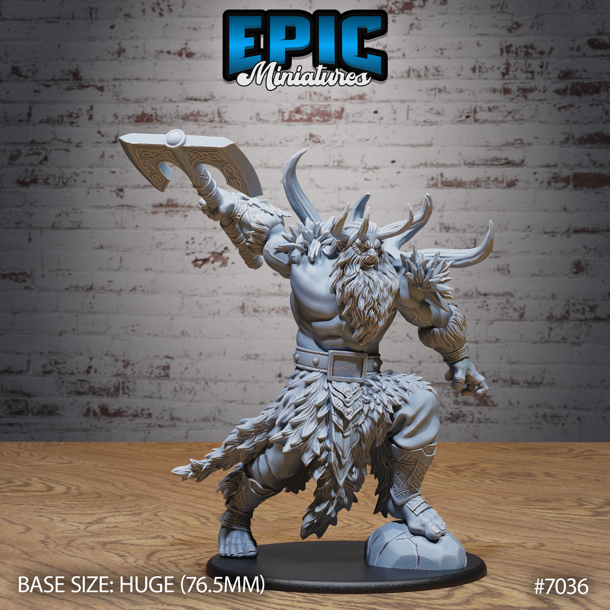 Frost Giant DND TTRPG Resin Model 76mm Base