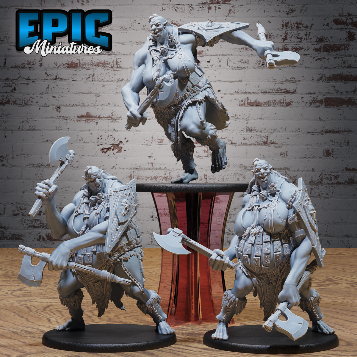 Hill Giantess DND TTRPG Resin Model 51mm Base