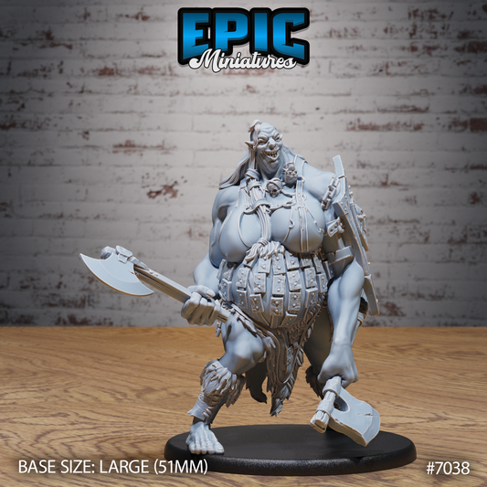 Hill Giantess DND TTRPG Resin Model 51mm Base