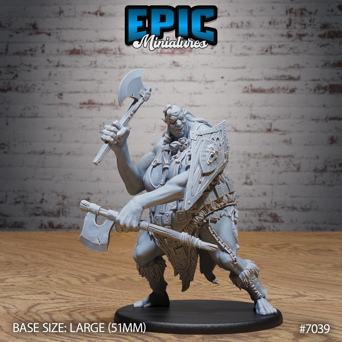 Hill Giantess DND TTRPG Resin Model 51mm Base