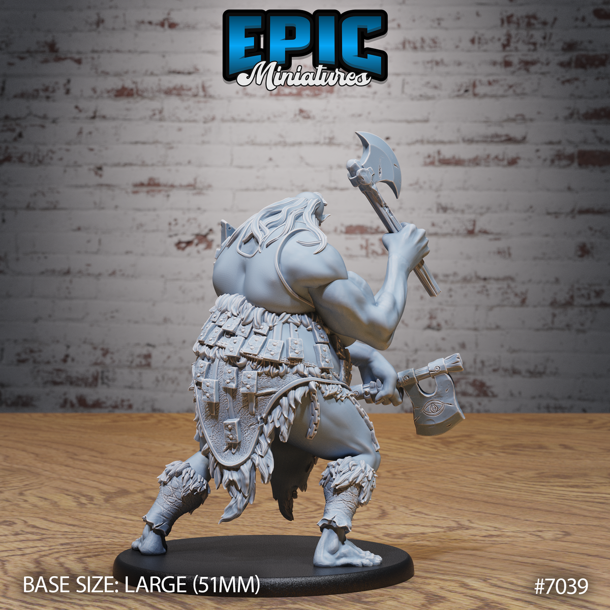 Hill Giantess DND TTRPG Resin Model 51mm Base