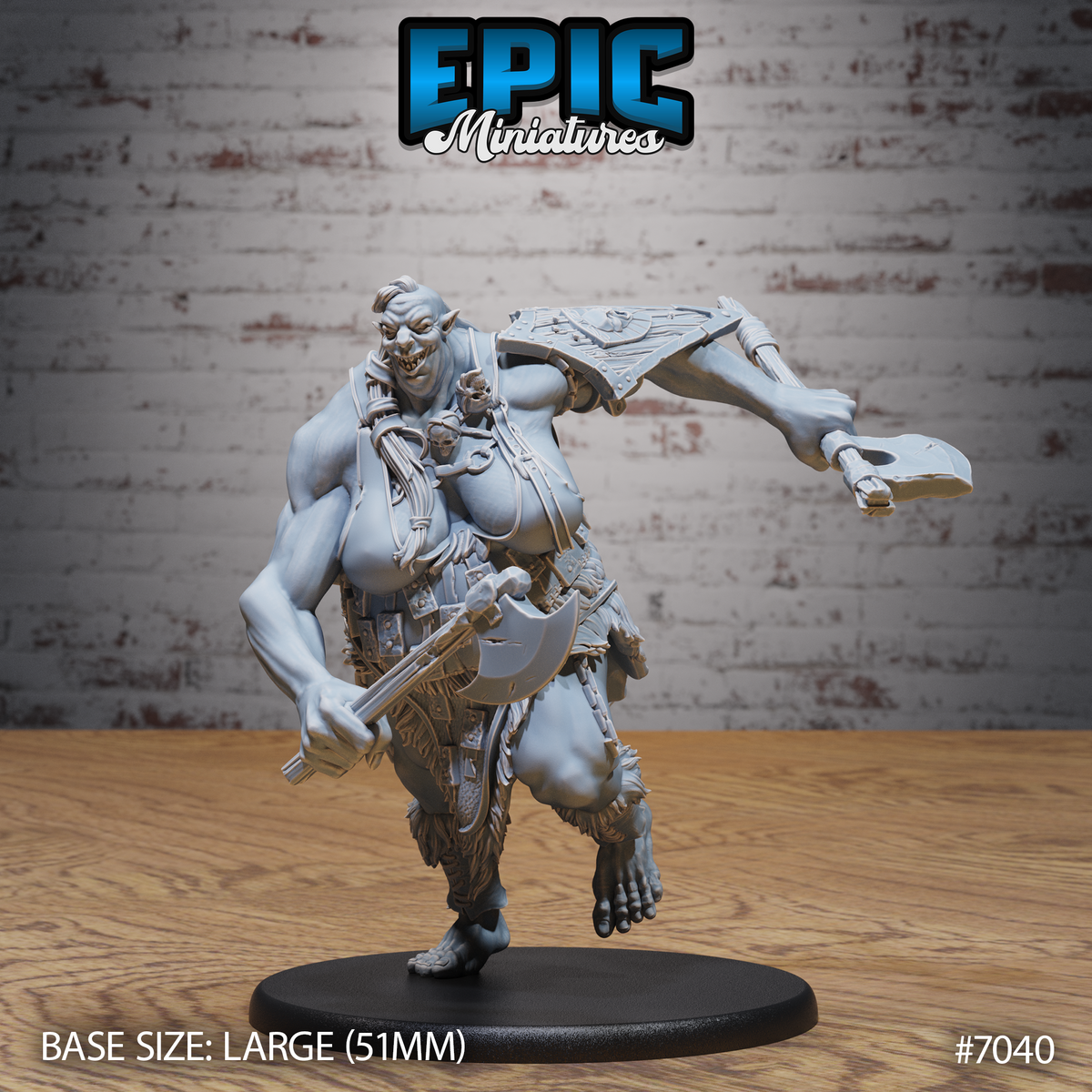 Hill Giantess DND TTRPG Resin Model 51mm Base