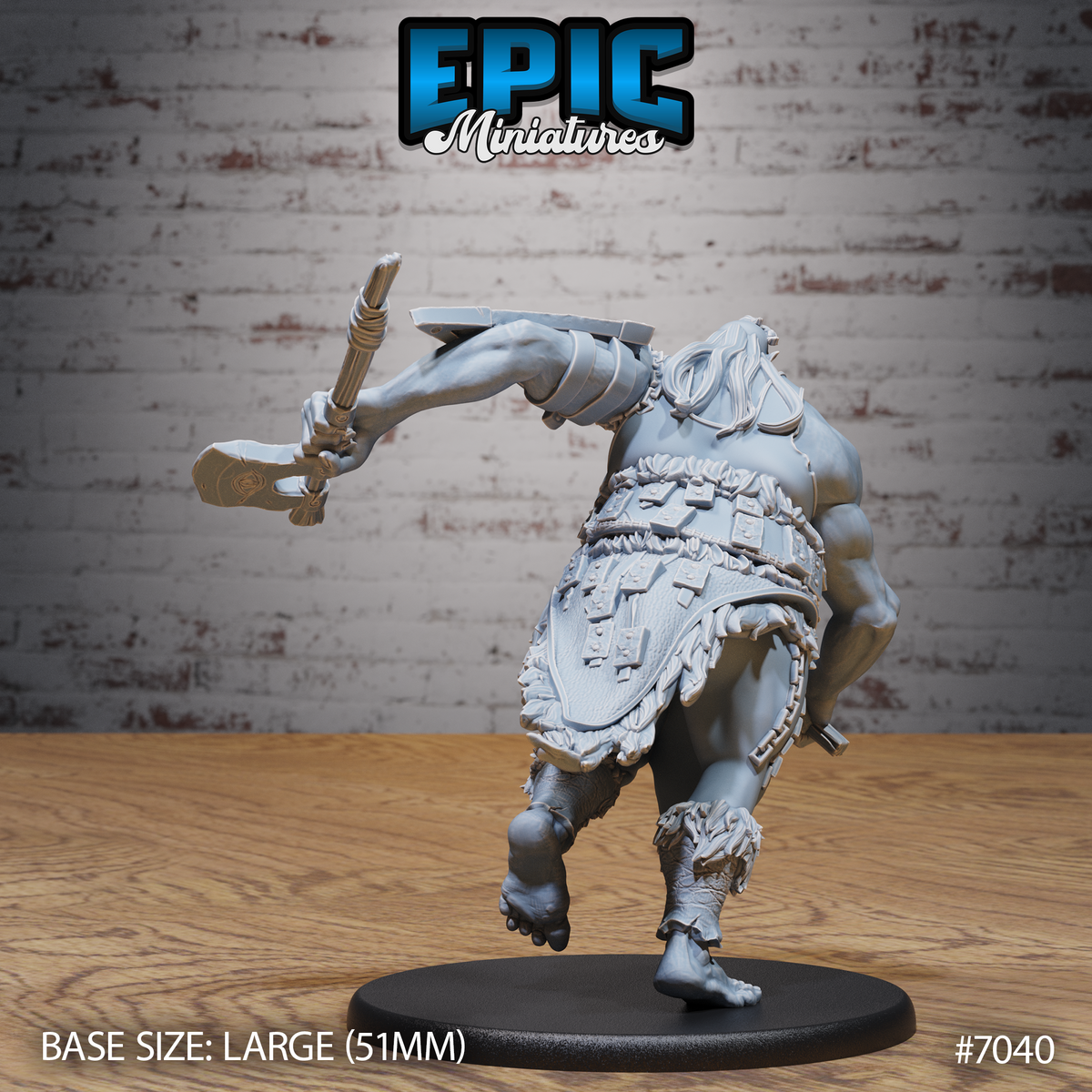 Hill Giantess DND TTRPG Resin Model 51mm Base