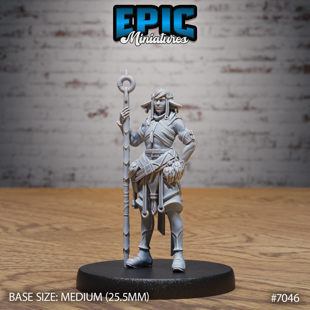 Furbolg Druid DND TTRPG Resin Miniature 25mm Base