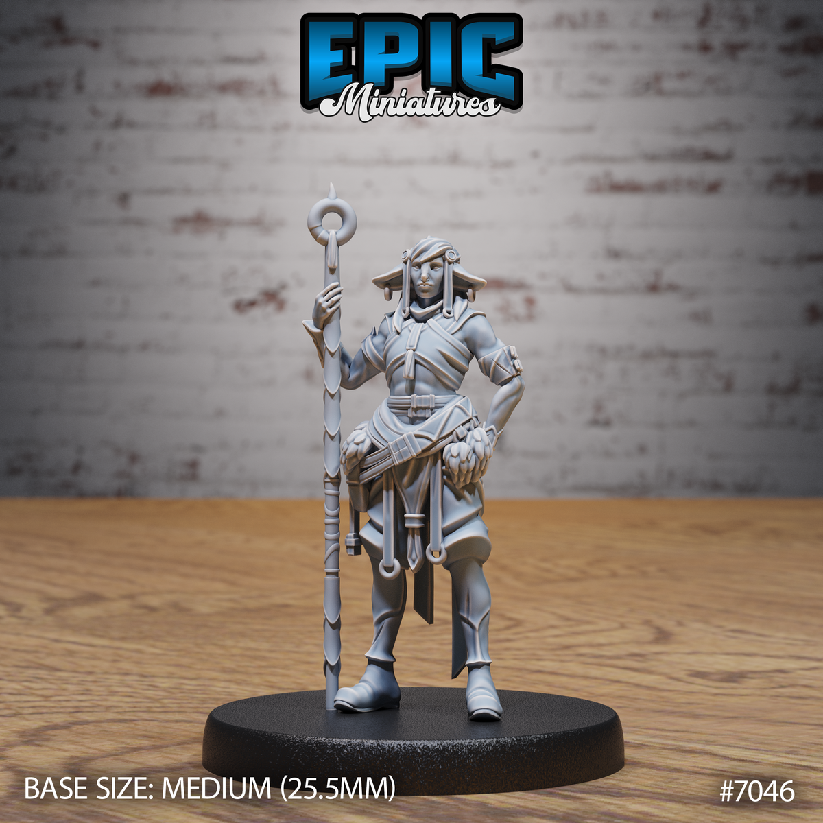 Furbolg Druid DND TTRPG Resin Miniature 25mm Base