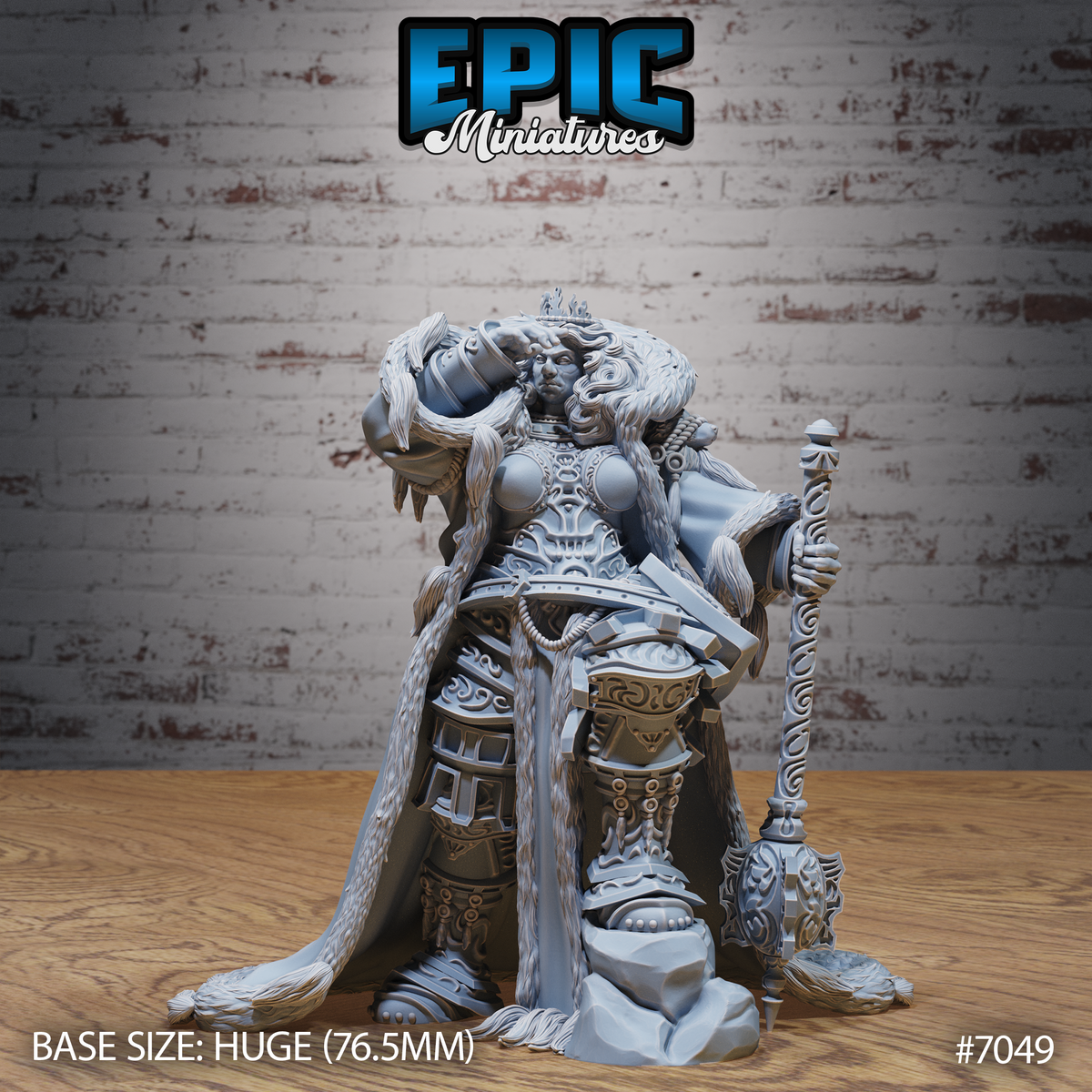 Fire Giantess DND TTRPG Resin Model 76mm Base