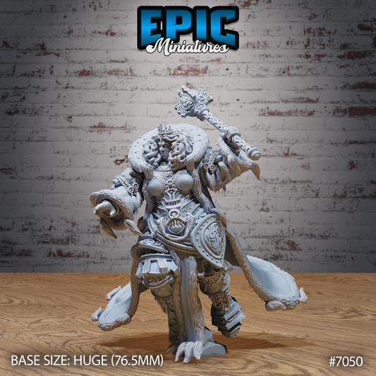 Fire Giantess DND TTRPG Resin Model 76mm Base