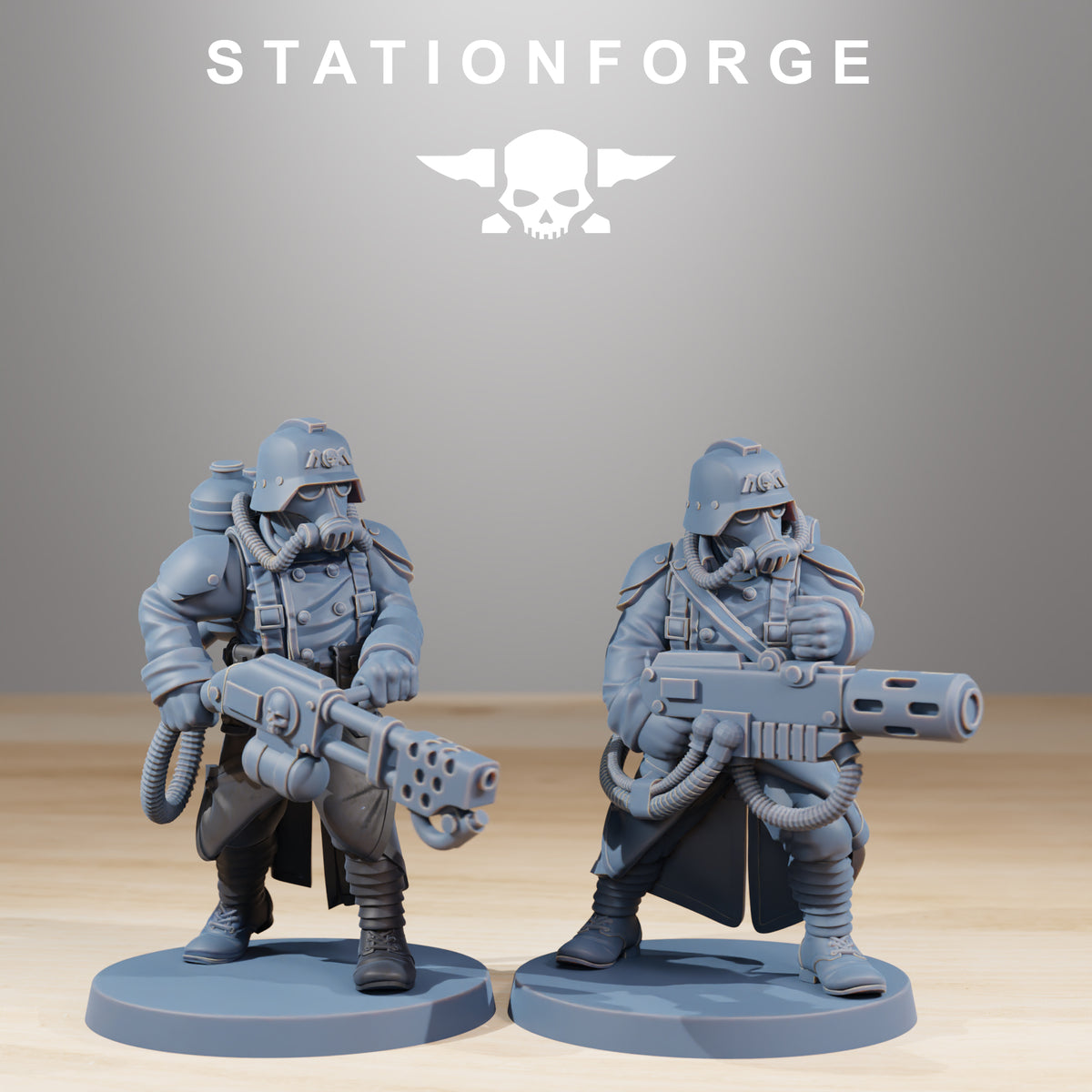 Grim Guard Combatants DND TTRPG Resin Models Squad of 10