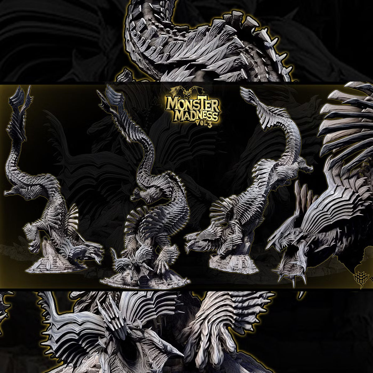 Jinaad Dragon Beast DND TTRPG Resin Model 75mm Base