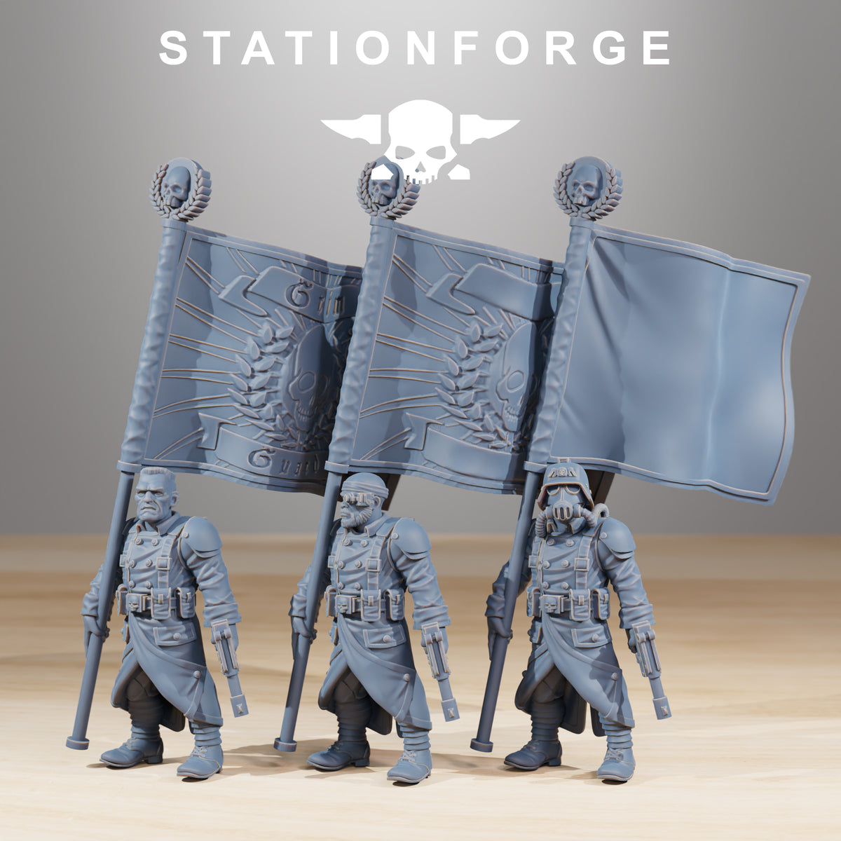 Grim Guard Combatants DND TTRPG Resin Models Squad of 10
