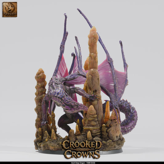 Adult Deep Dragon DND Miniature TTRPG Resin Figure 75mm Base