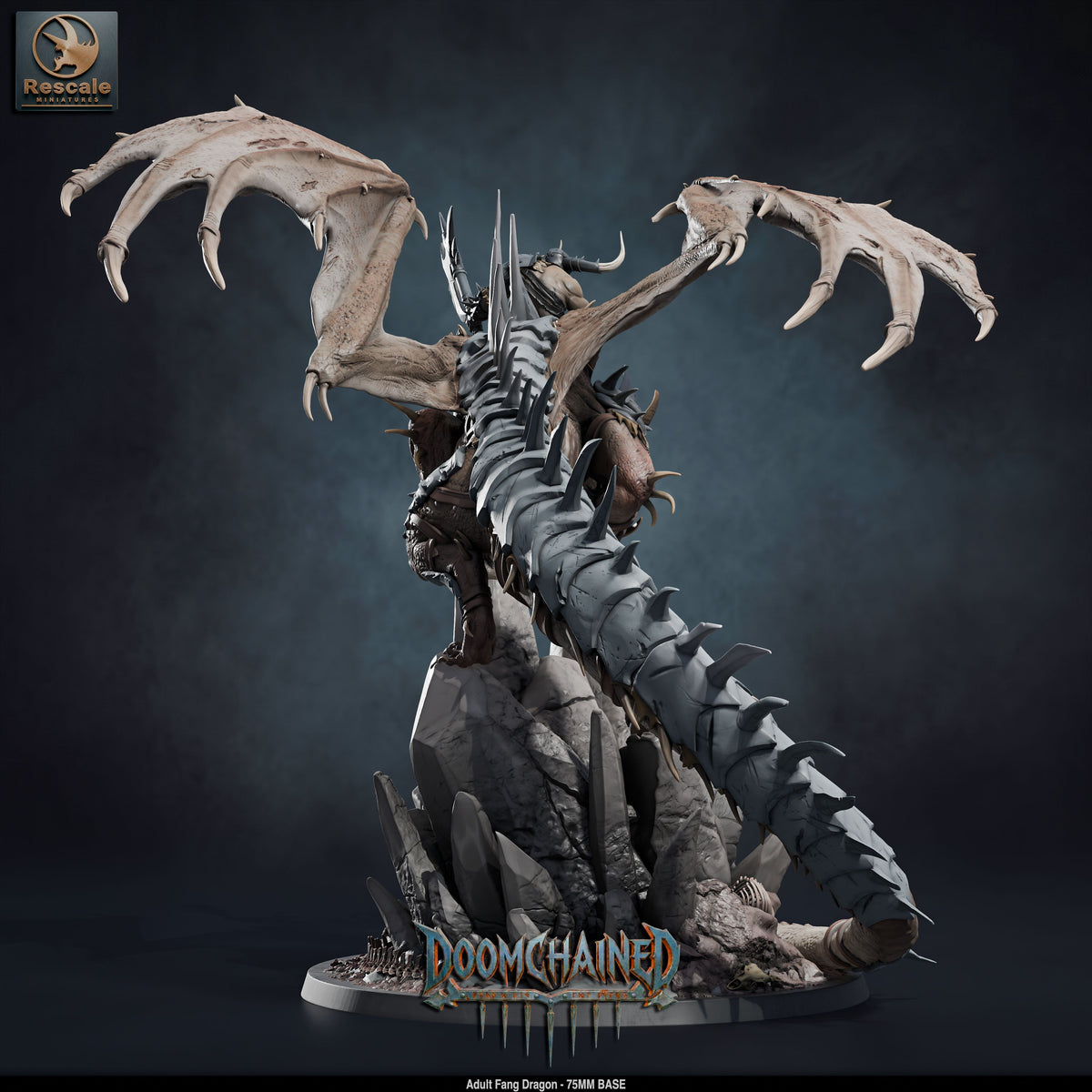Adult Fang Dragon DND TTRPG Resin Model 75mm Base