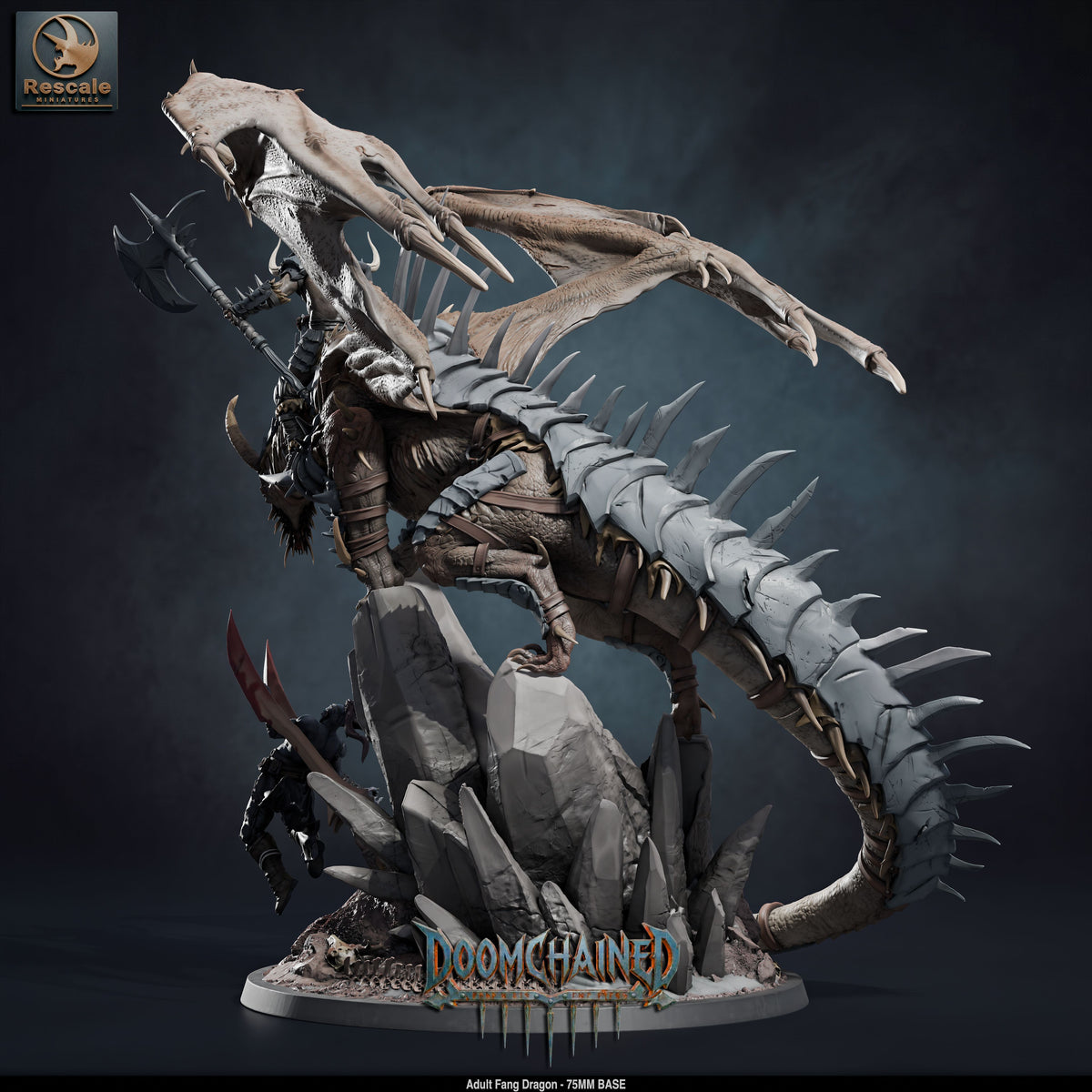 Adult Fang Dragon DND TTRPG Resin Model 75mm Base