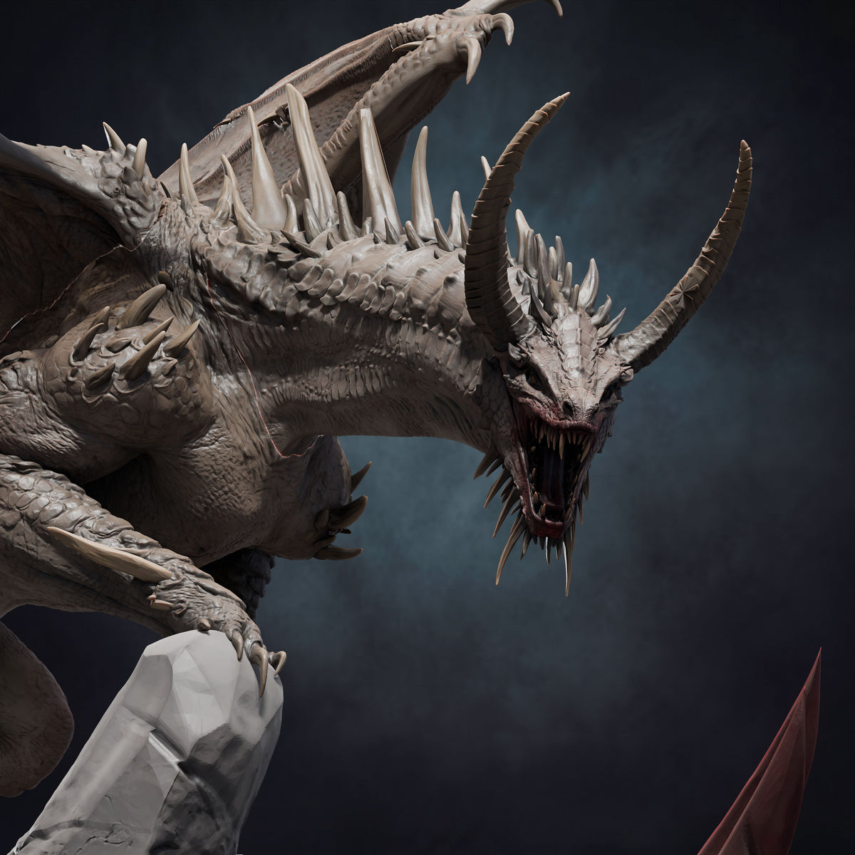 Adult Fang Dragon DND TTRPG Resin Model 75mm Base