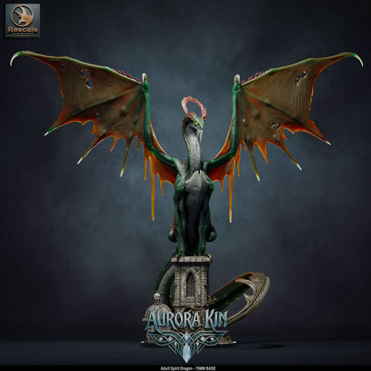 Adult Spirit Dragon DND TTRPG Resin Model 75mm Base