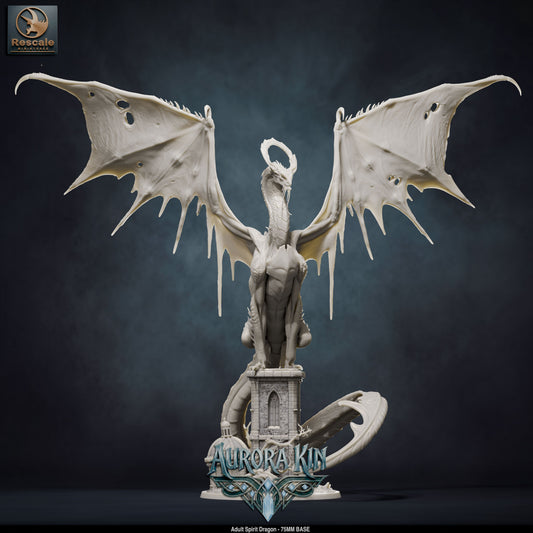 Adult Spirit Dragon DND TTRPG Resin Model 75mm Base
