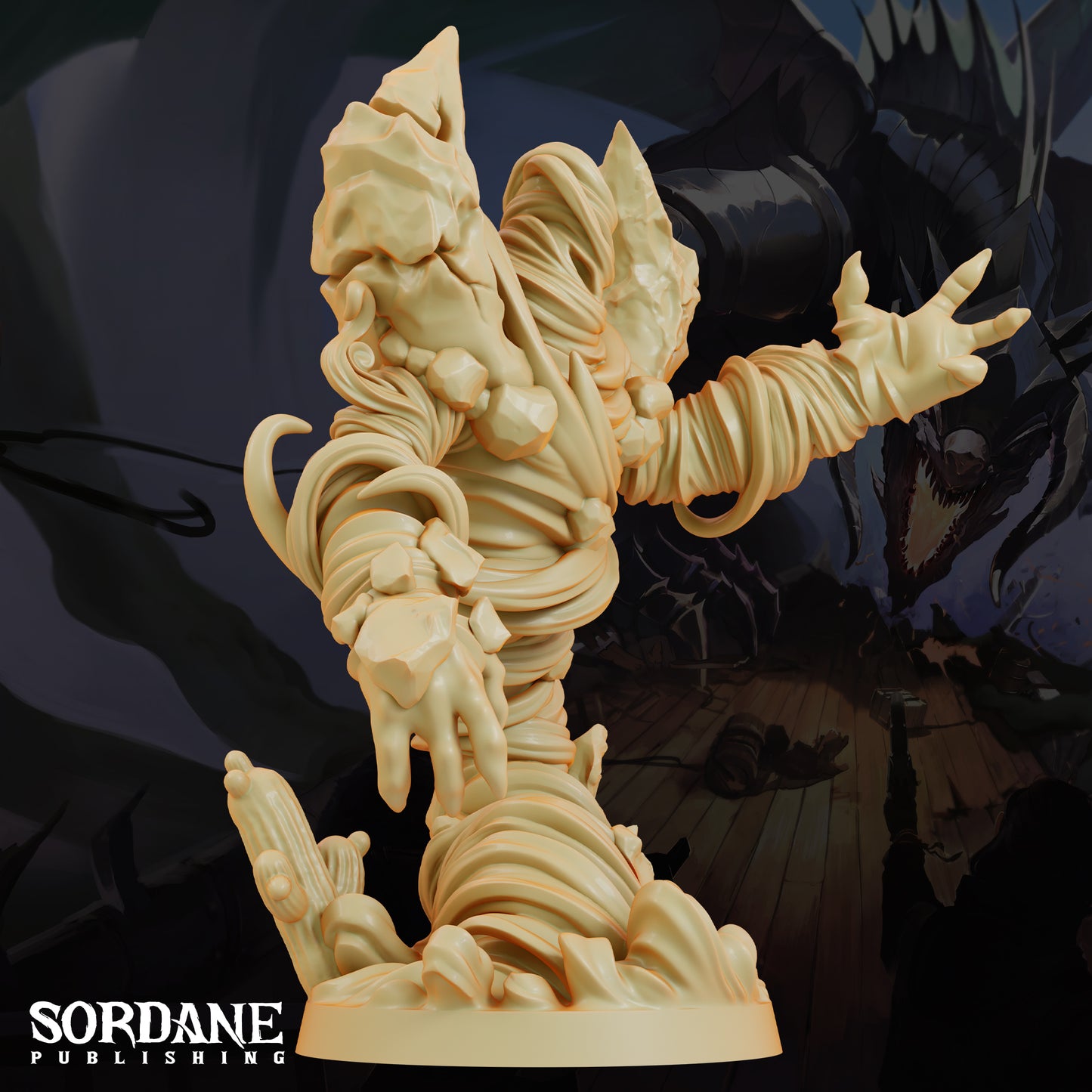 Air Elemental DND Miniature TTRPG Resin Figure 50mm Base