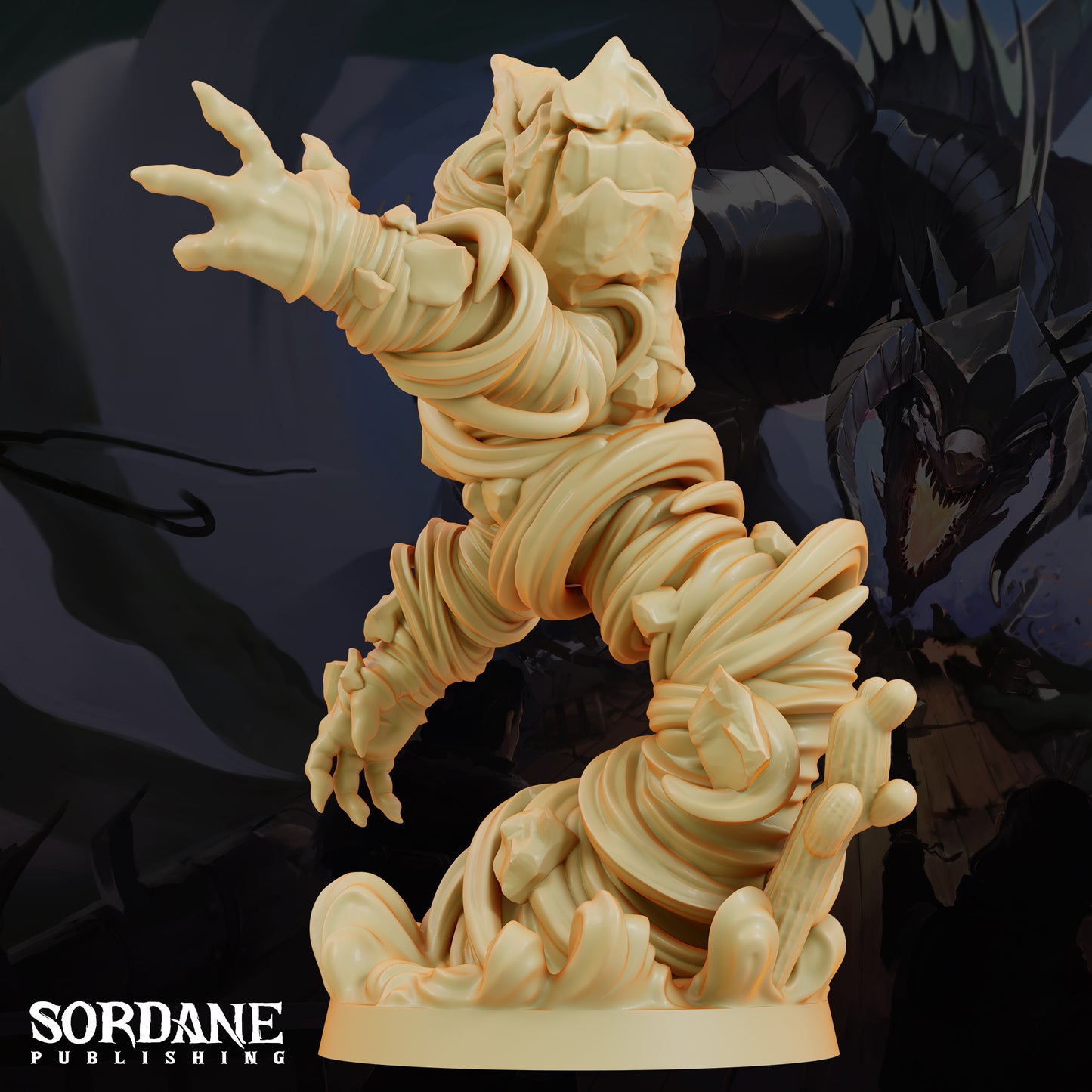 Air Elemental DND Miniature TTRPG Resin Figure 50mm Base