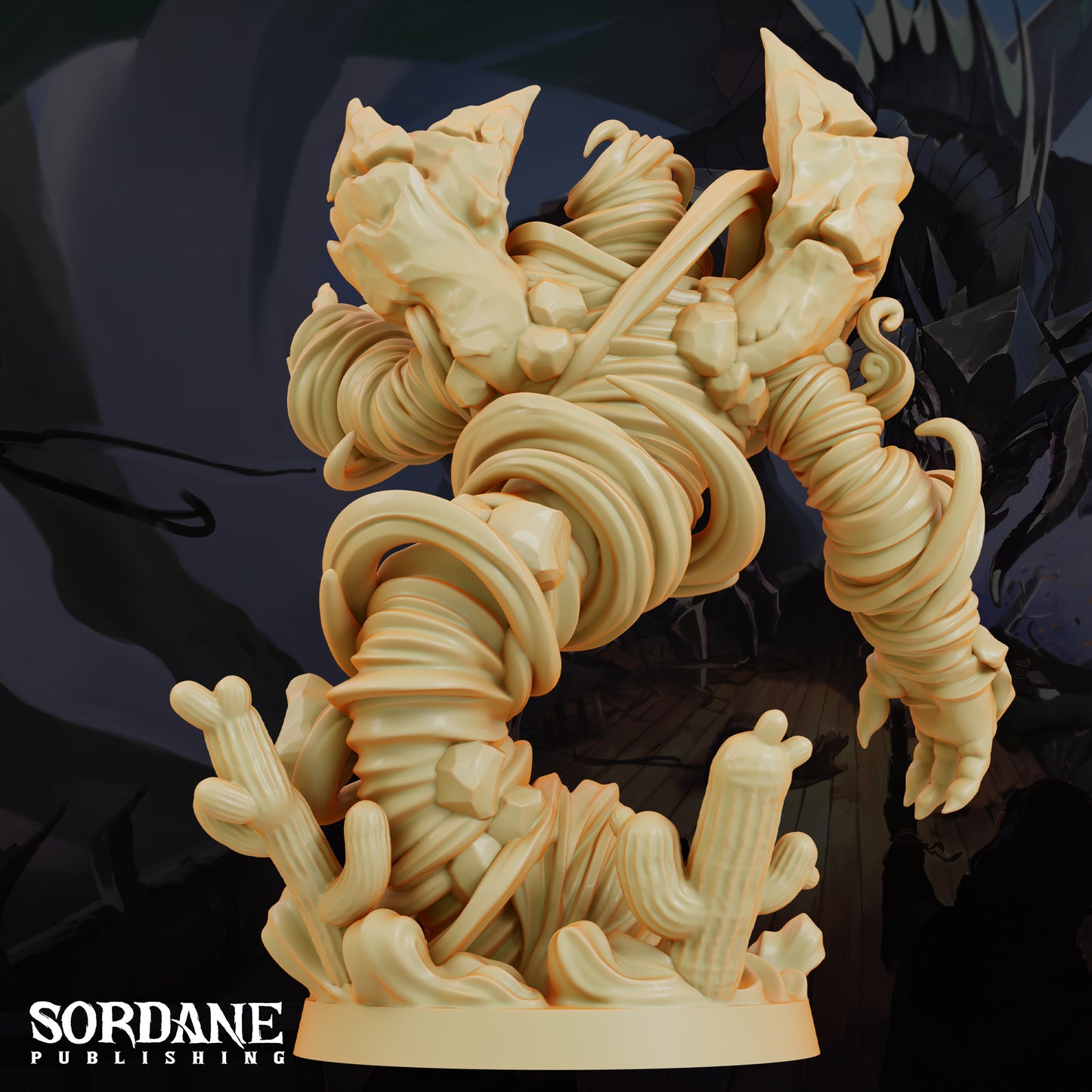 Air Elemental DND Miniature TTRPG Resin Figure 50mm Base