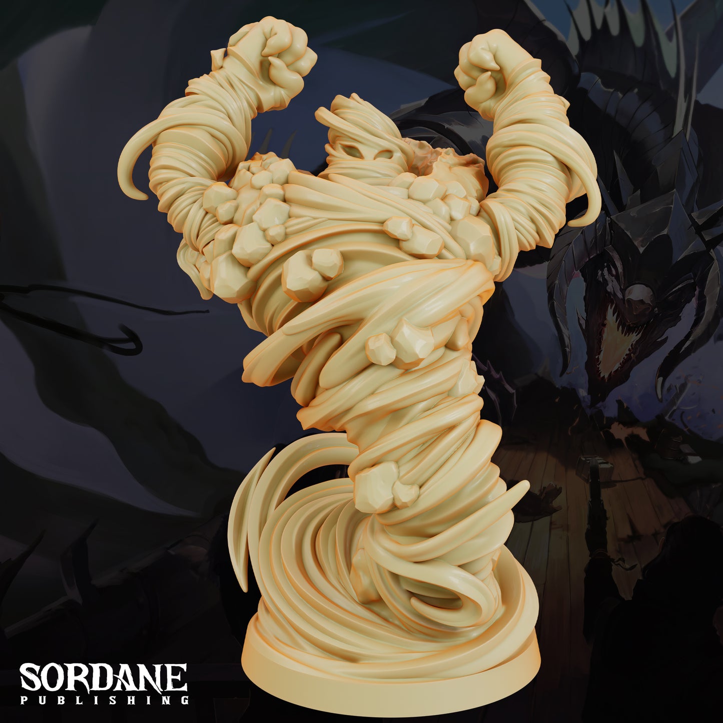 Air Elemental DND Miniature TTRPG Resin Figure 50mm Base