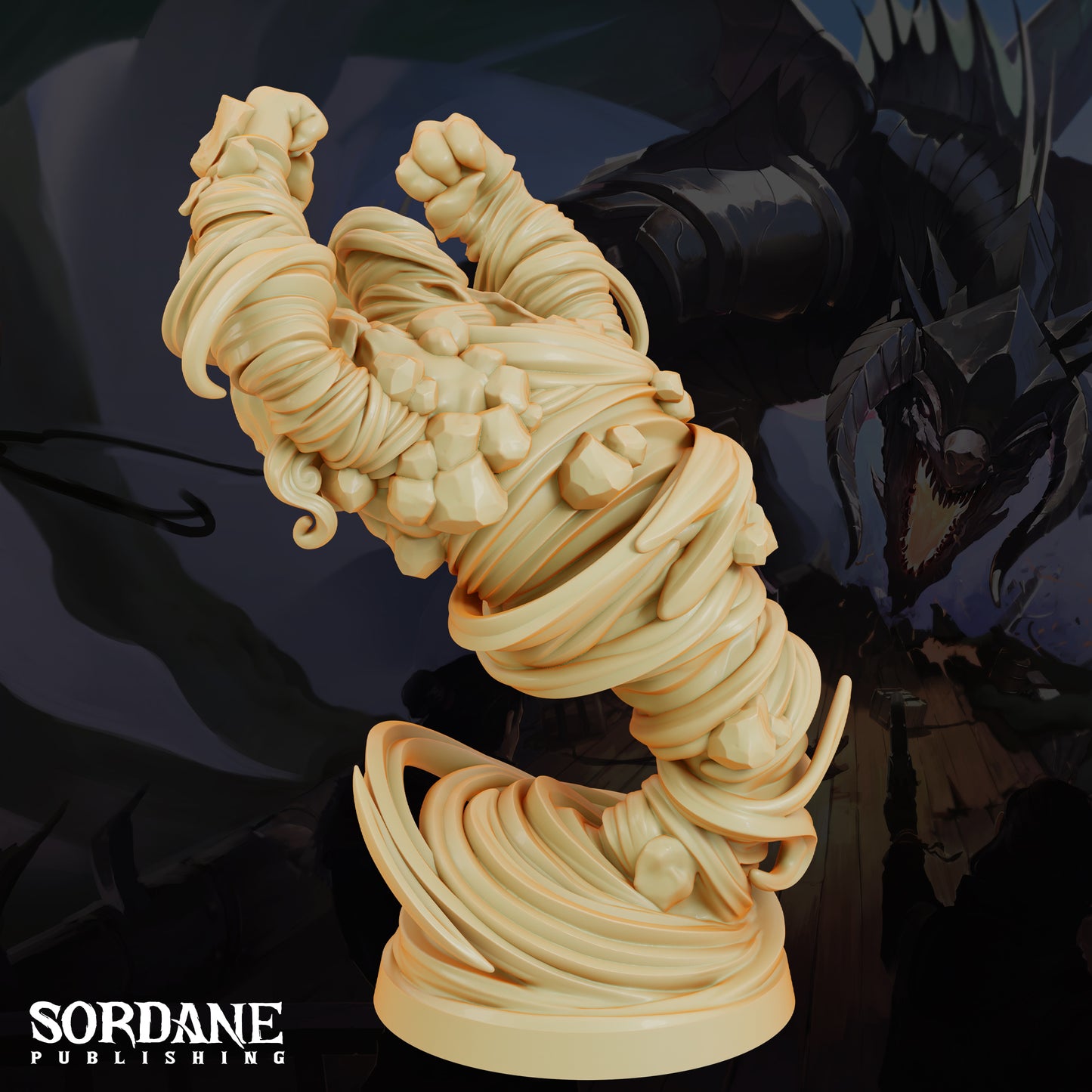 Air Elemental DND Miniature TTRPG Resin Figure 50mm Base