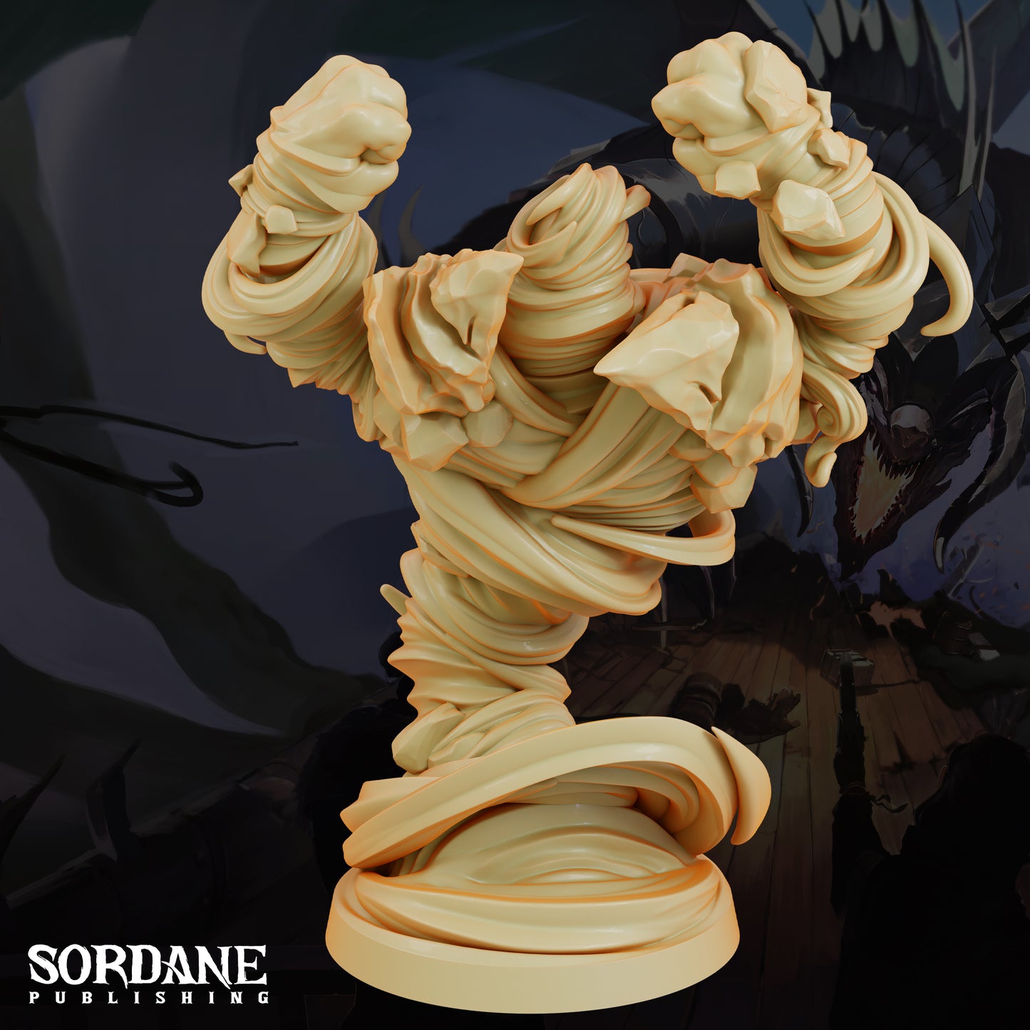 Air Elemental DND Miniature TTRPG Resin Figure 50mm Base