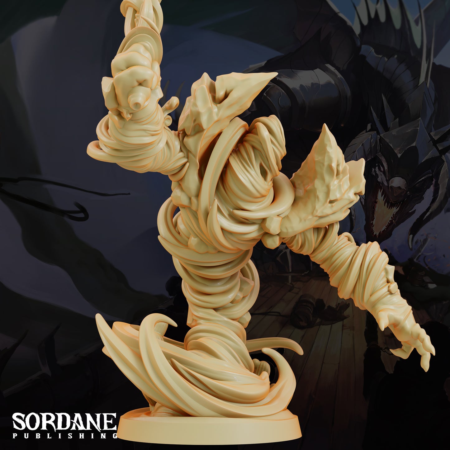 Air Elemental DND Miniature TTRPG Resin Figure 50mm Base
