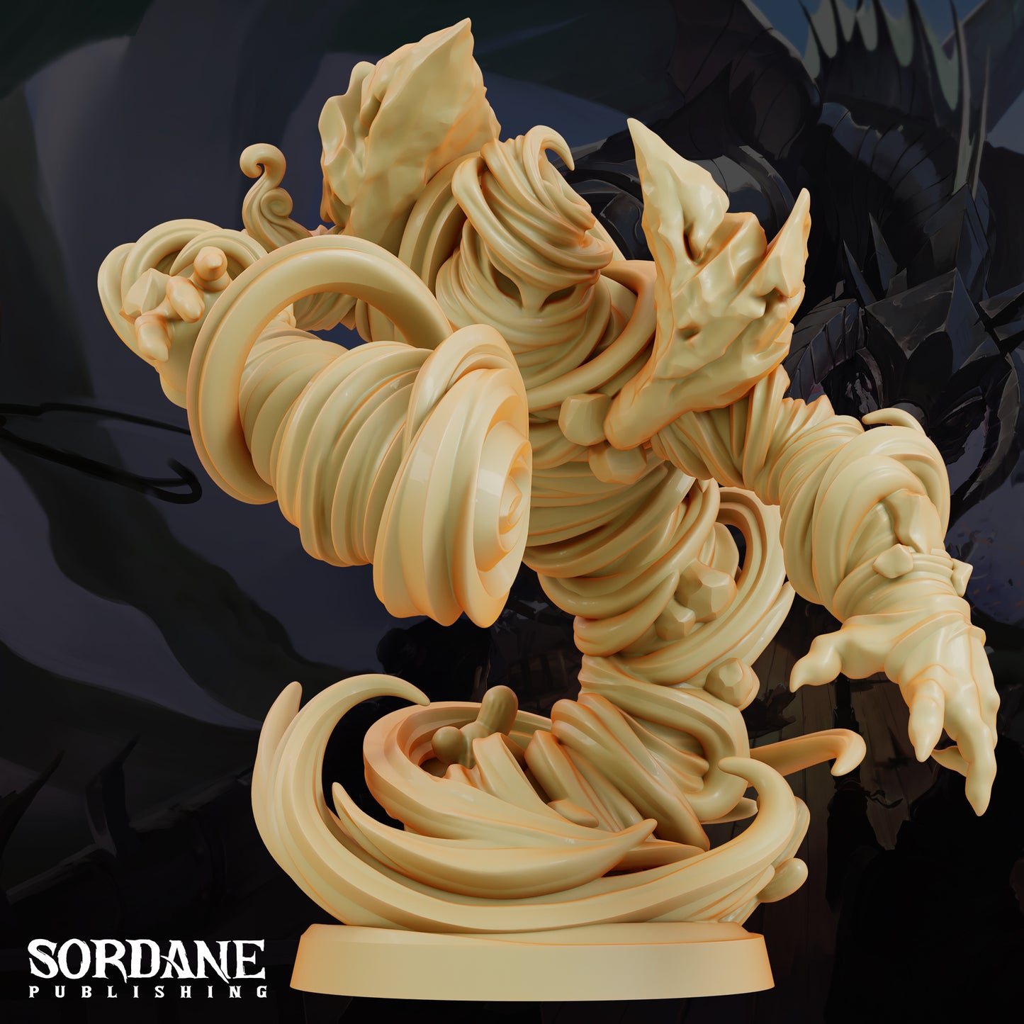 Air Elemental DND Miniature TTRPG Resin Figure 50mm Base