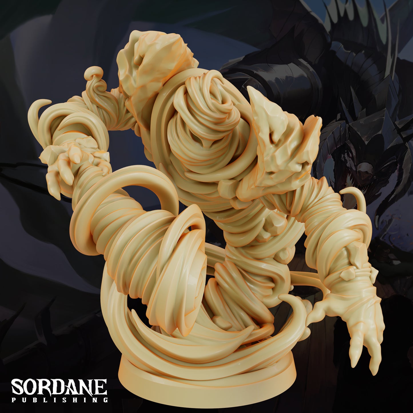Air Elemental DND Miniature TTRPG Resin Figure 50mm Base