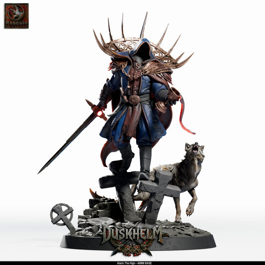 Alaric the High Human King DND Miniature TTRPG Resin Figure 40mm Base