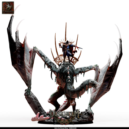 Shroudwing Mournwing Dragon DND Miniature TTRPG Resin Figure 100mm Base