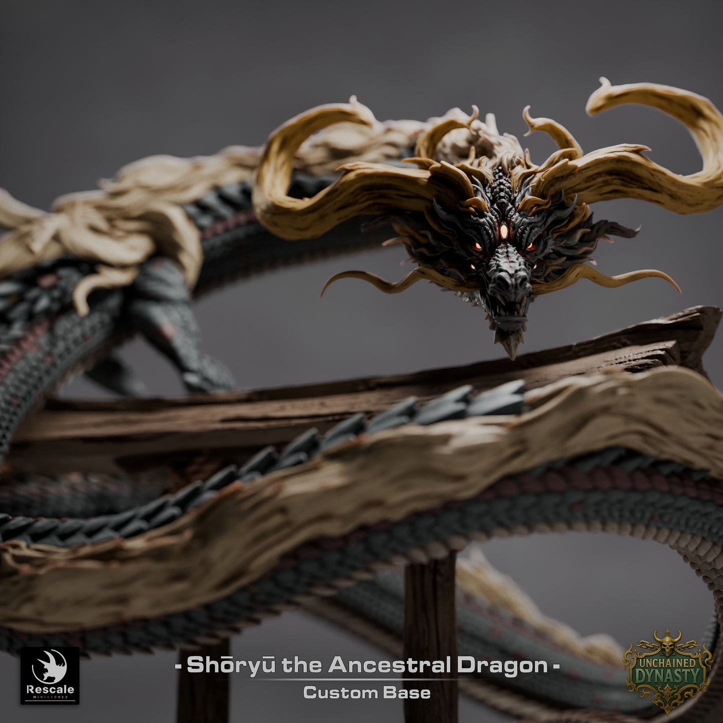 Shoryu the Ancestral Dragon D&D Miniature | Legendary Eastern Dragon Figure | Resin 3D Printed Tabletop RPG Model | Custom Base