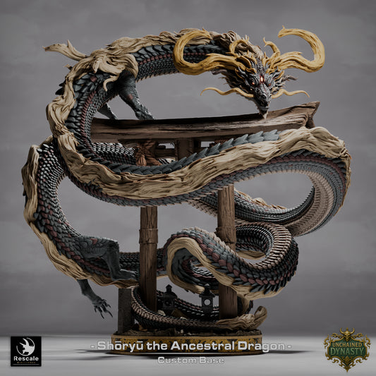 Shoryu the Ancestral Dragon D&D Miniature | Legendary Eastern Dragon Figure | Resin 3D Printed Tabletop RPG Model | Custom Base