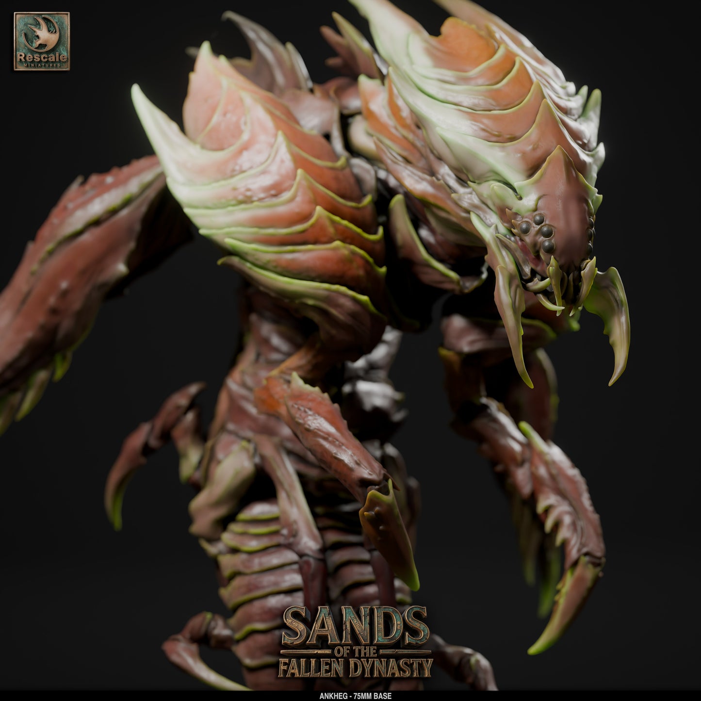 Ankheg | Burrowing Acid-Spitting Monster | Resin Tabletop RPG Figure | 75mm Base