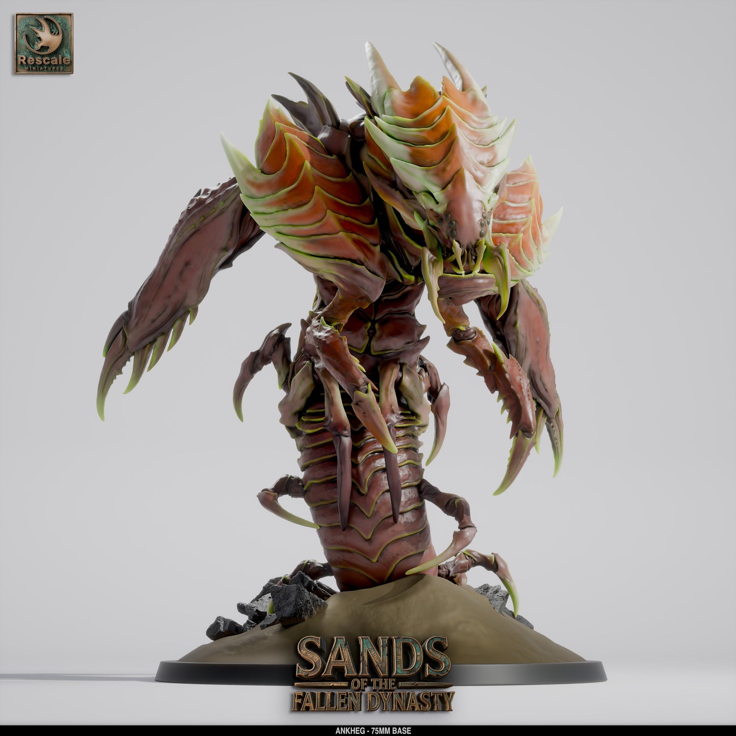 Ankheg | Burrowing Acid-Spitting Monster | Resin Tabletop RPG Figure | 75mm Base