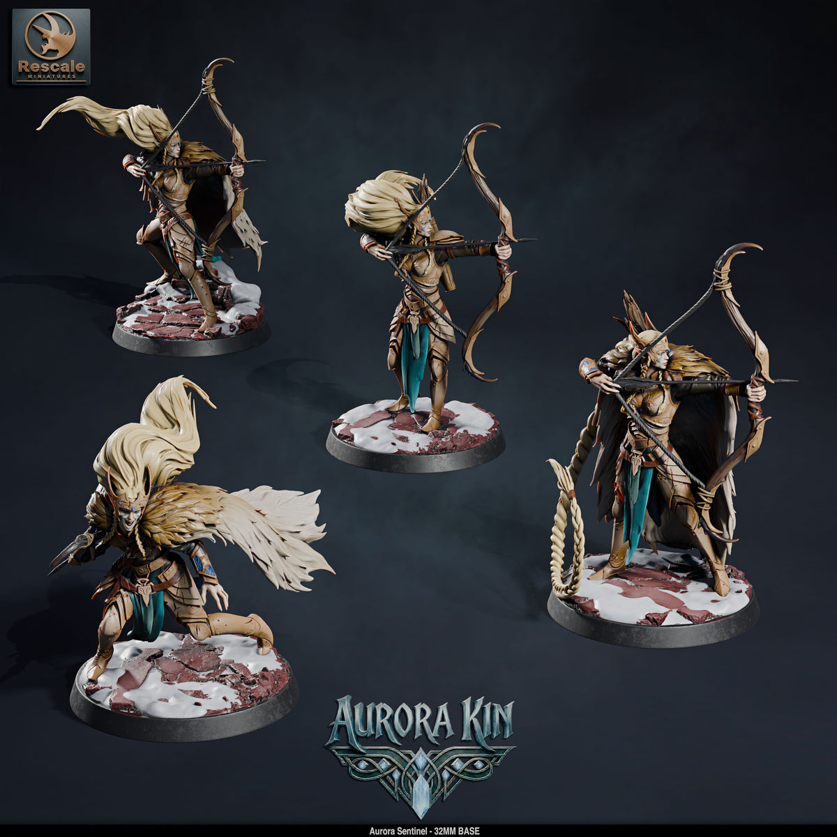 Aurora Sentinels DND Miniatures TTRPG Resin Figures 32mm Base