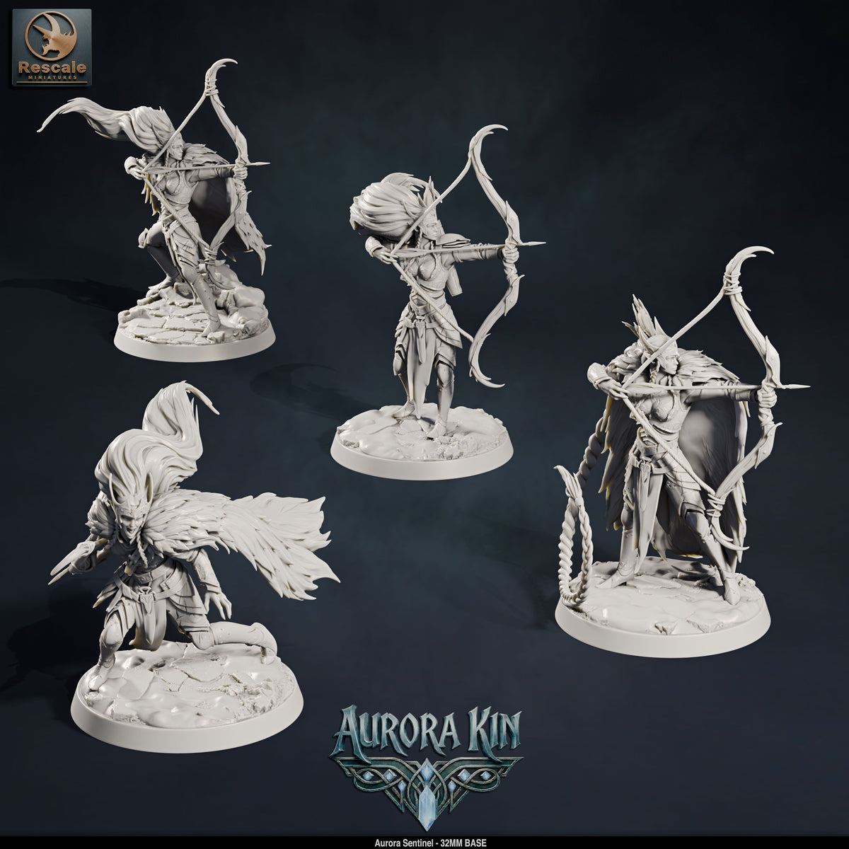 Aurora Sentinels DND Miniatures TTRPG Resin Figures 32mm Base