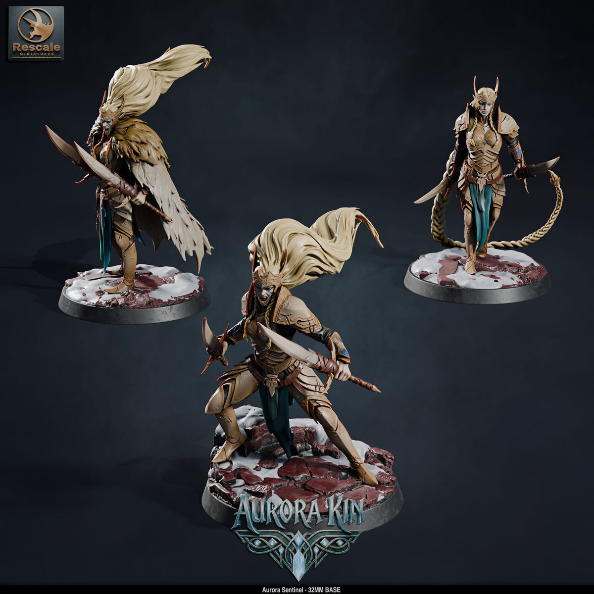Aurora Sentinels DND Miniatures TTRPG Resin Figures 32mm Base