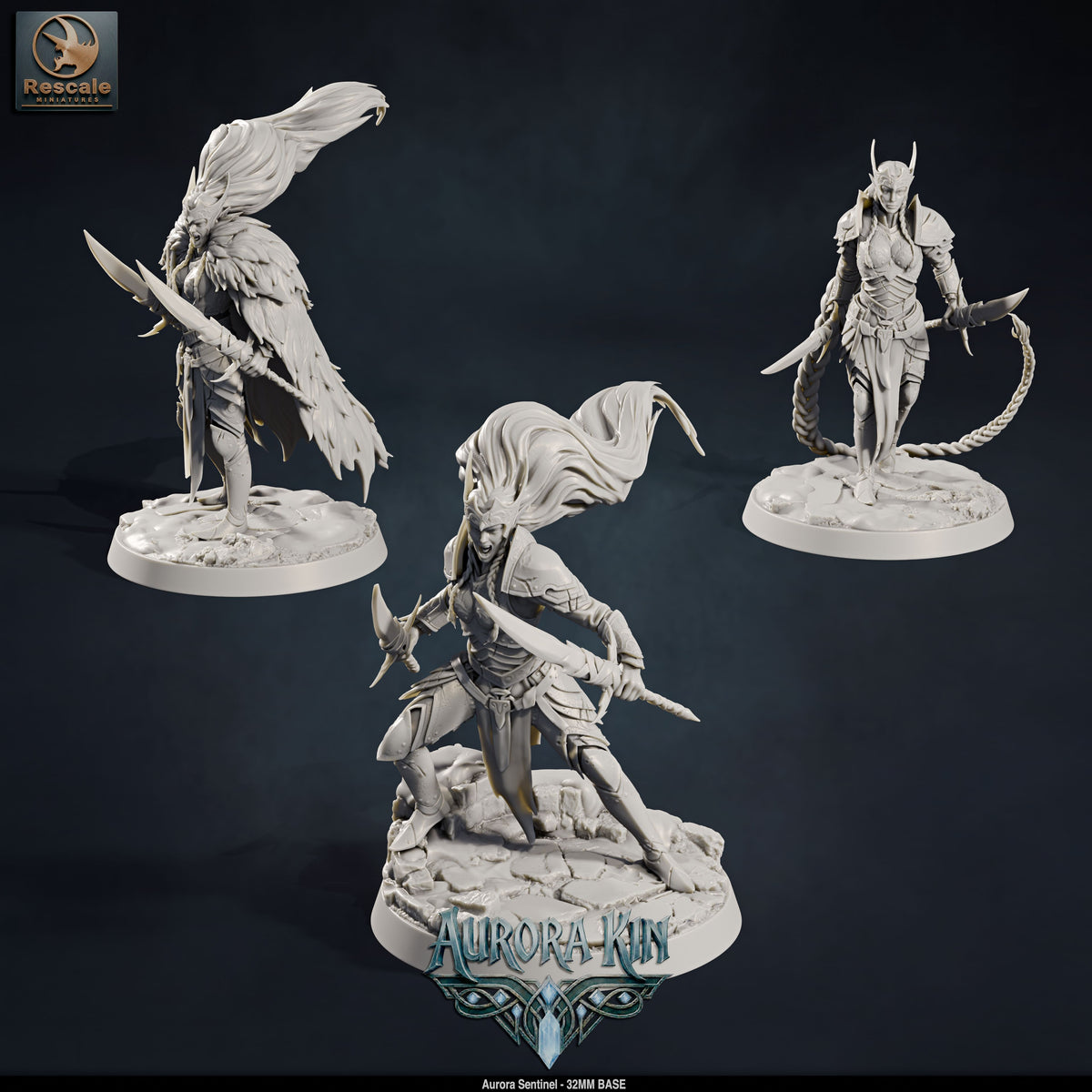 Aurora Sentinels DND Miniatures TTRPG Resin Figures 32mm Base