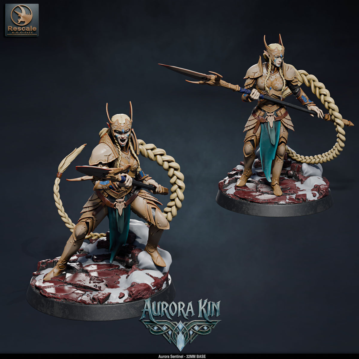 Aurora Sentinels DND Miniatures TTRPG Resin Figures 32mm Base