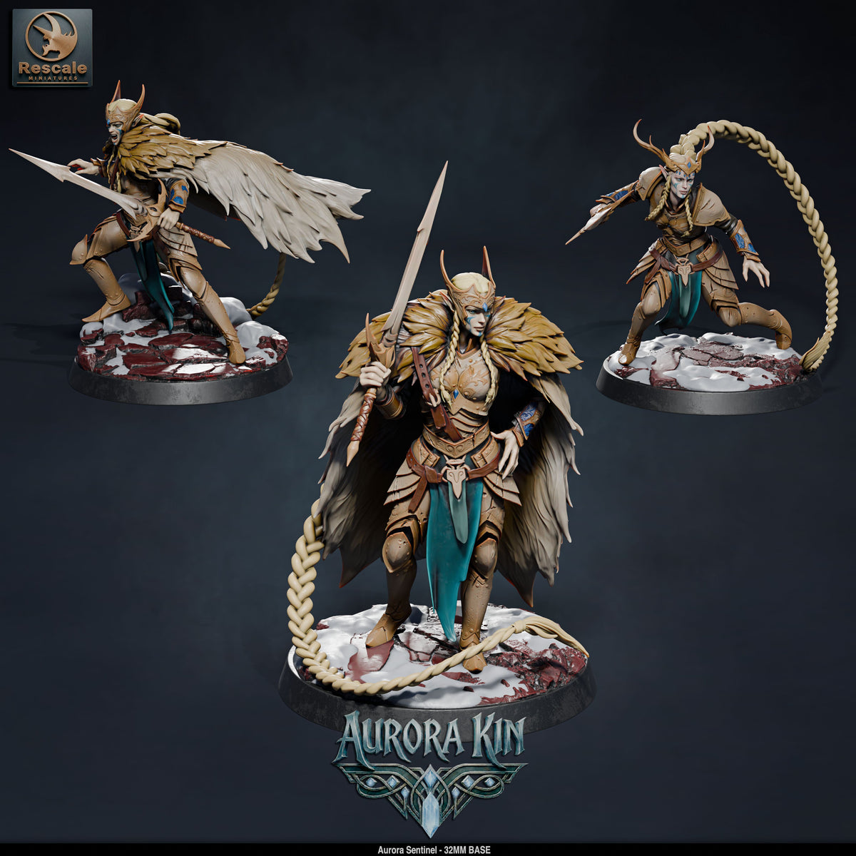 Aurora Sentinels DND Miniatures TTRPG Resin Figures 32mm Base