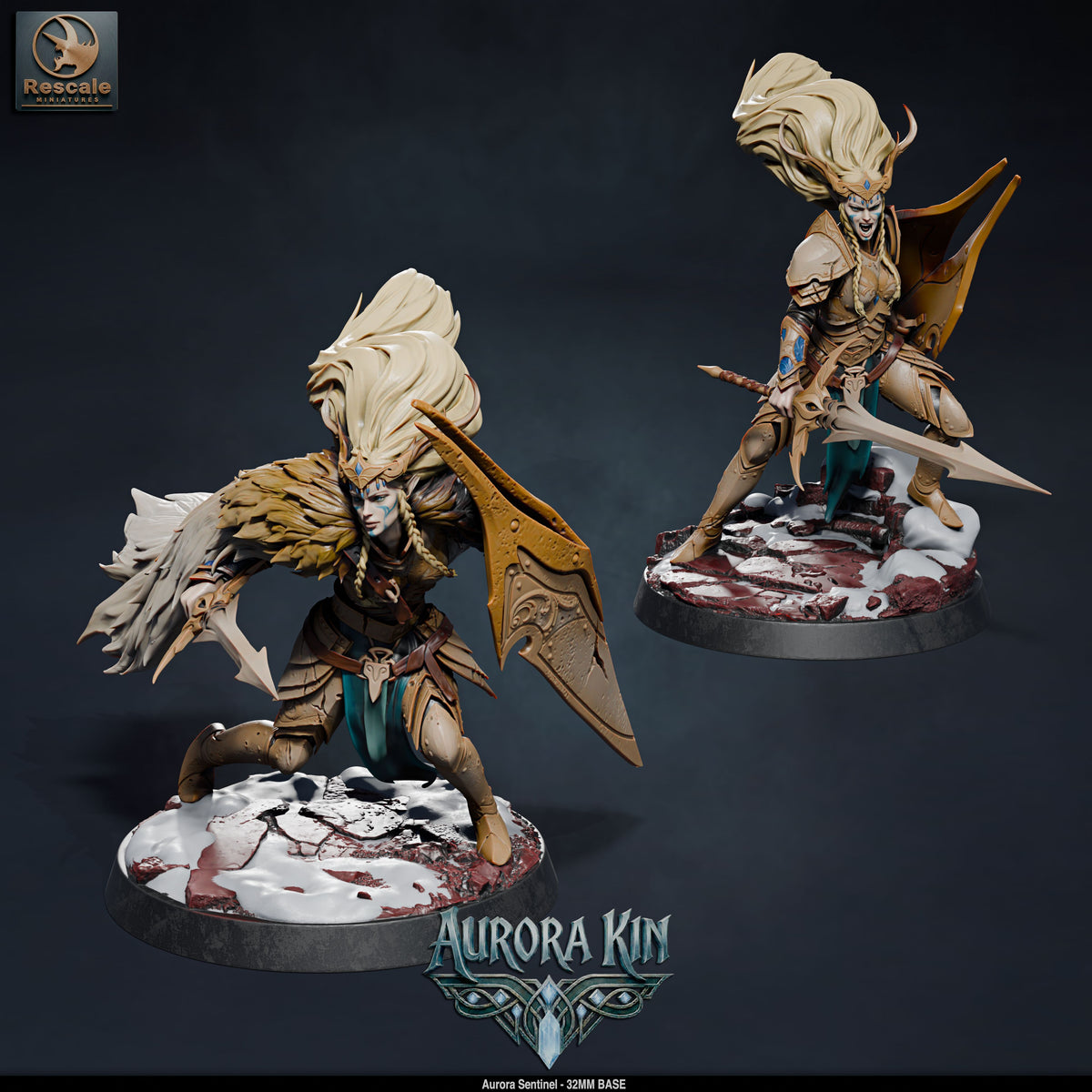 Aurora Sentinels DND Miniatures TTRPG Resin Figures 32mm Base