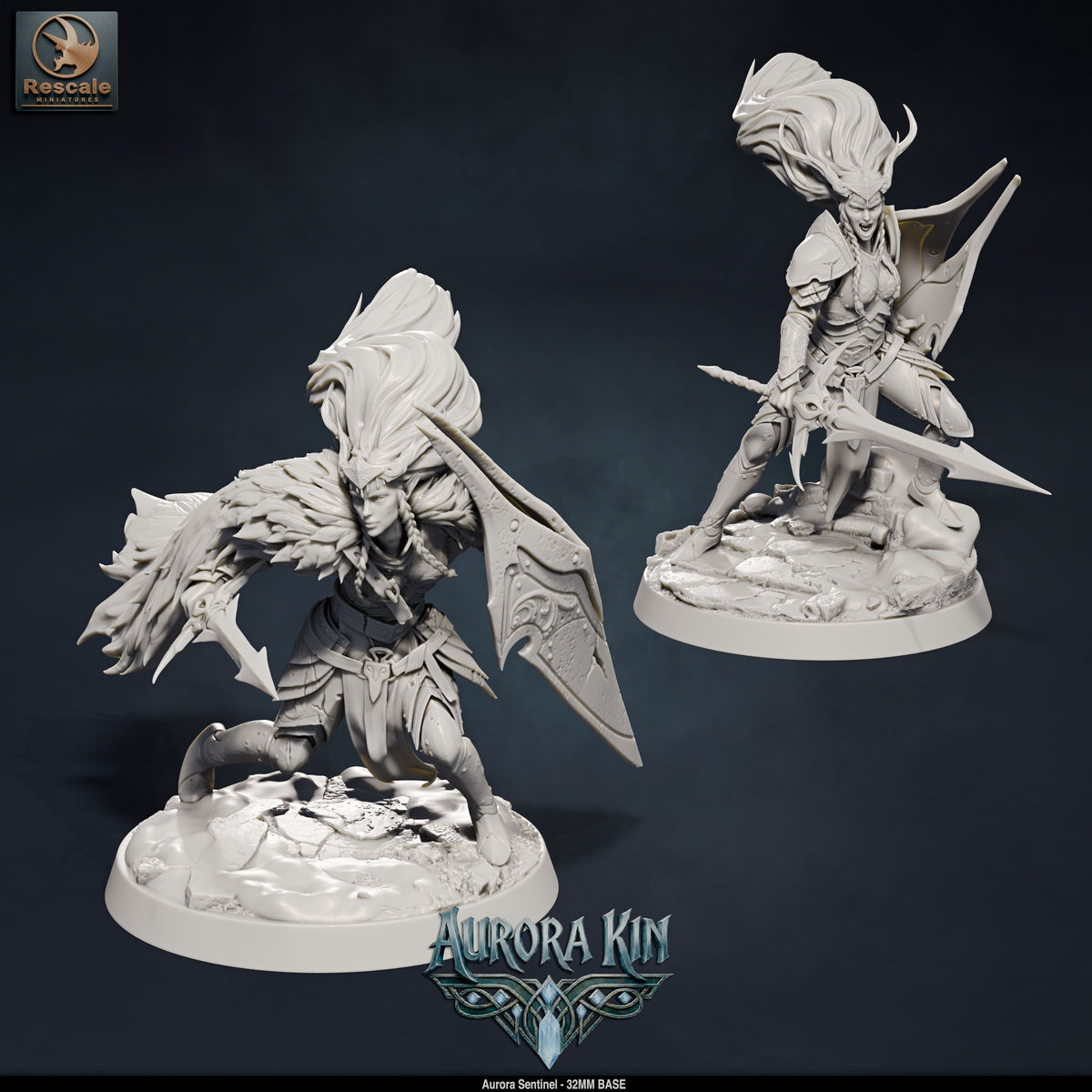 Aurora Sentinels DND Miniatures TTRPG Resin Figures 32mm Base